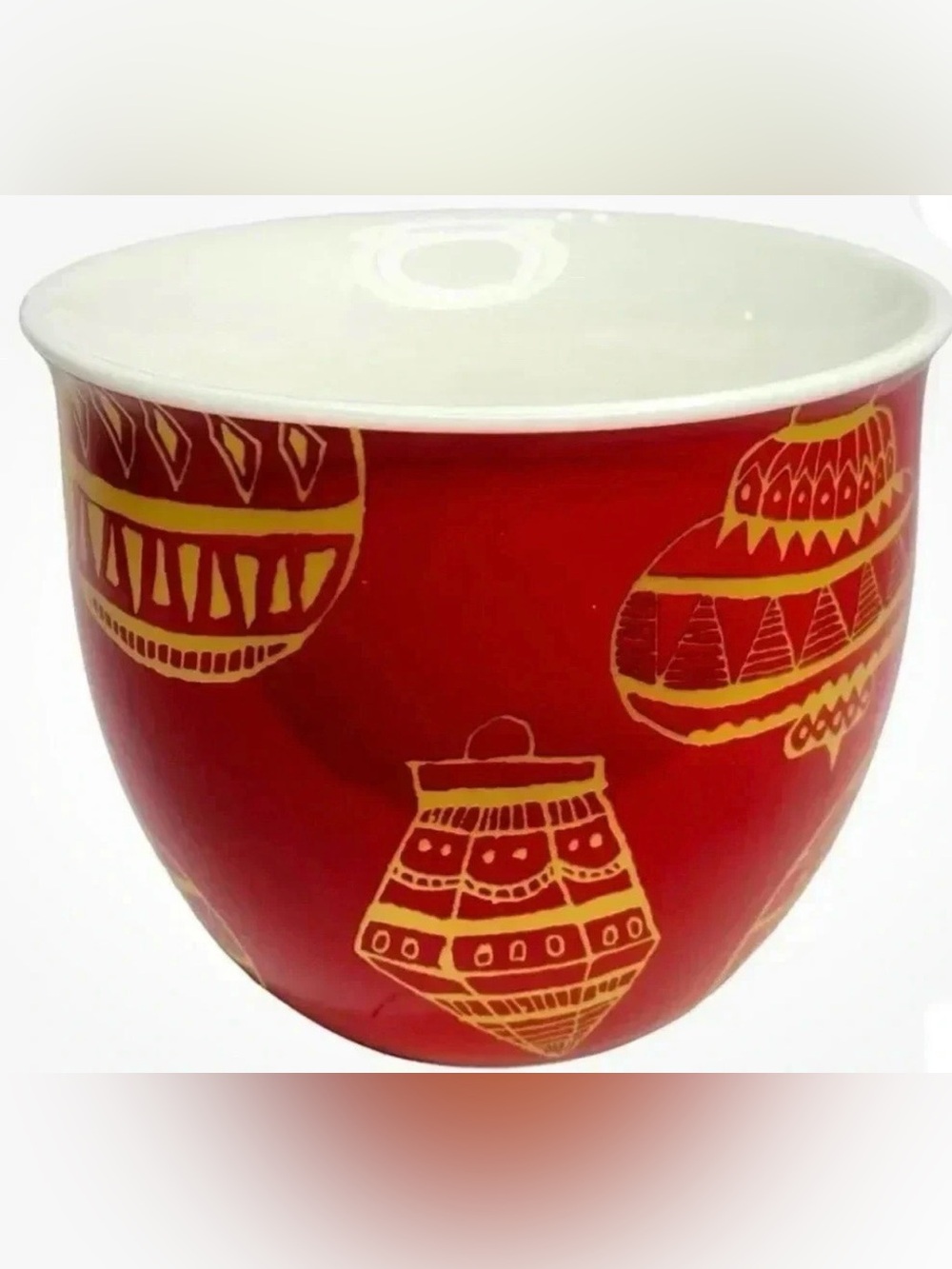 Starbucks 2015 Holiday Mug Coffee Tea Hot Chocolate Red Gold Ornaments - Picture 12 of 12